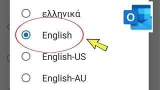 How To Change Language Chinese to English on Microsoft Outlook App Mobile
