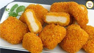 Homemade Chicken Nuggets Recipe by Tiffin Box  How To Make Crispy Nuggets for kids lunch box