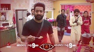 NTR gets into Chef avatar for the housemates  #BiggBossTelugu Today at 9 PM