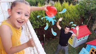 Öykü and Dad Play the Garden Kids Family fun - Oyuncak Avı