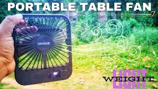 UN1QUE Portable Table Fan  Best portable mini fan - RECHARGEABLE