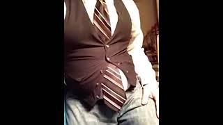 Inflating and popping my suit vest buttons