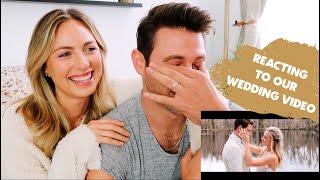 REACTING TO OUR WEDDING VIDEO FOR THE FIRST TIME *emotional reaction*