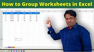 How to Group Worksheets in Excel Explained in Hindi  Excel mein Worksheets ko Kaise Group Kare