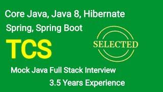 TCS Java Full Stack Mock Interview  TCS Technical Mock Java Interview