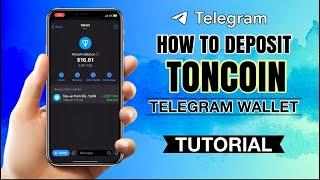 How to DEPOSIT Toncoin $TON on Telegram Wallet  Crypto App Tutorial