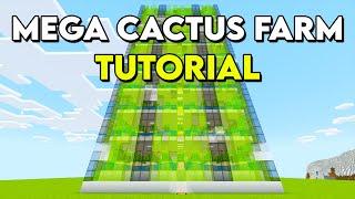 Mega Cactus Farm Tutorial in 1.21 Minecraft Bedrock