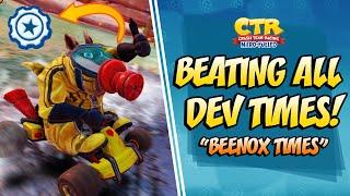 BEATING ALL THE DEVELOPER TIMES  Crash Team Racing Nitro Fueled CTRNF