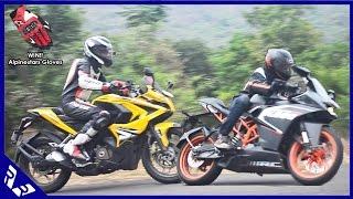 Bajaj Pulsar RS200 Vs KTM RC200 Comparison full review + Alpinestars Gloves Giveaway  RWR