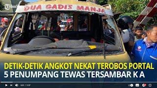 Detik Detik Angkot Nekat Terobos Portal 5 Penumpang Tewas Tersambar Kereta Api