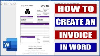 How to Create an Invoice in Word  Microsoft Word Tutorials