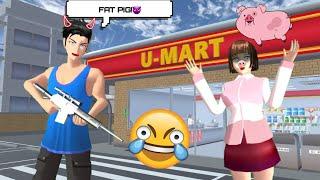  FAT PIG?   FUNNY VIDEO  SAKURA SCHOOL SIMULATOR  The Sakura Beast