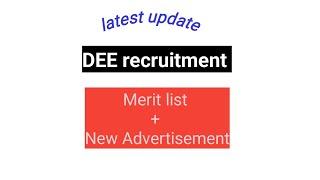 latest Update DEE recruitment of 5500 post and new advertisement coming soon