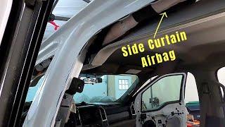 Rebuilding A Wrecked 2017 Ford F-250 - Part 10 - curtain and driver airbag