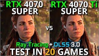 RTX 4070 SUPER vs RTX 4070Ti SUPER  Test in 20 Games  1440p & 2160p  With Ray Tracing + DLSS 3.0