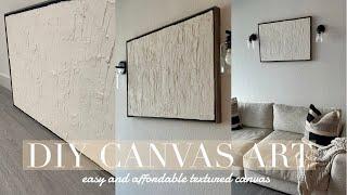 DIY TEXTURED CANVAS ART  EASY & AFFORDABLE  GeneiaLacole