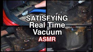 Extremely Satisfying Vacuuming Nasty Carpet Real Time ASMR  Car Detailing ASMR Cleaning