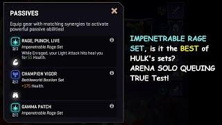 Impenetrable Rage Set makes HULK Godly 3 out of 3 wins in Defender Arena Solo Queuing