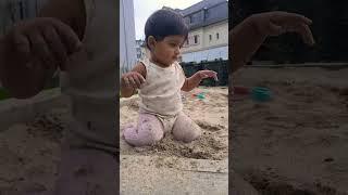 playing with sand ‍️ #baby #babygirl #playwithsand #cute #cutebaby