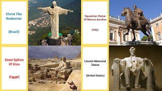 Famous Statues Of The World  Famous Statues With Pronunciation  Famous Statues with Pictures 