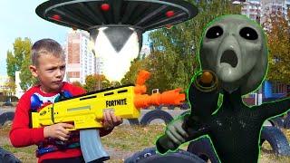 Nerf Game Alien vs Slava Star