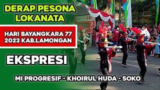 Kirab Drum Band Hut Bhayangkari Ke 77 Tahun 2023 - Alun-alun Lamongan