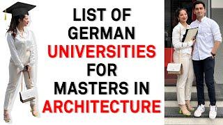 List of Architecture Universities for Masters in Germany  Free Tution Fees  In English Language