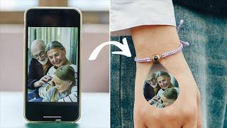 Make a hidden photo bracelet with a image in your phone Personalized jewelry idea