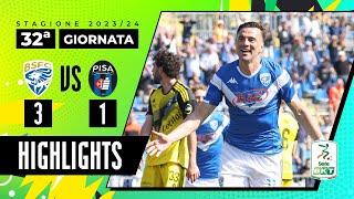 Brescia vs Pisa 3-1  Le Rondinelle continuano la corsa playoff  HIGHLIGHTS SERIE BKT 2023 - 2024