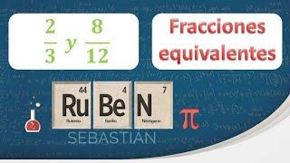 Fracciones equivalentes. ¿Son las tres fracciones equivalentes?