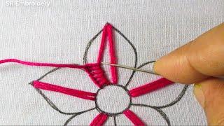 Modern Hand Embroidery Very Easy Fancy Embroidery Design Flower Stitch Technique For Tutorial