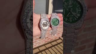 @HARLEMBLING  Vs @TheGLDShop  HONEYCOMB SET WATCH SIDE TO SIDE COMPARISON