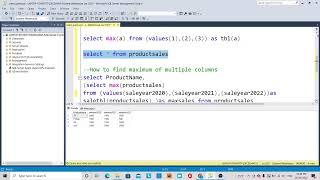 1.SQL QUERY - HOW TO FIND MAXIMUM OF MULTIPLE COLUMNS - HINDI