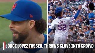 EJECTION ALERT  Jorge Lopez TOSSED then throws glove into the crowd   ESPN MLB