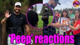 Travis bodyguard funny reacts to Peep nickname Ross trade bracelet with 87 fans