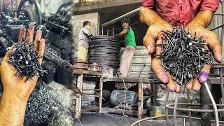 How Wire Nails Are Manufactured  Manufacturing Nails  Iron Nails Making