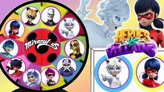 Miraculous Ladybug Spinning Wheel Game HEROES VS VILLAINS