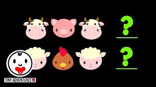 Learn Patterns  Farm Animals  Simple learning video for toddlers children kids