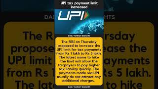 UPI tax payment limit increased