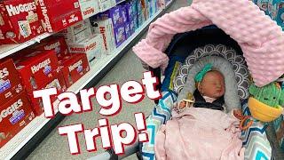 Reborn Baby’s First Outing At Target Realistic Newborn Doll Shopping