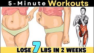 5 Minute Workouts - Lose 7 lbs at Home  Special Workout at Any Age #weightloss