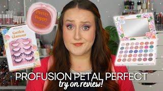 PROFUSION PETAL PERFECT MAKEUP COLLECTION REVIEW - *NEW* Spring Eyeshadow Palette Try On Haul