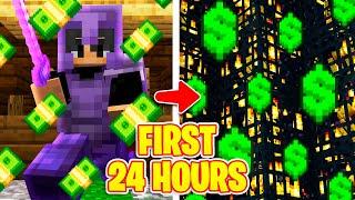 MY *FIRST* 24 HOURS ON MINECRAFT FACTIONS  BEST Minecraft Factions Servers In 2024  Java & MCPE