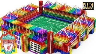 Construir el estadio Anfield del Liverpool FC a partir de bolas magnéticas satisfactorio
