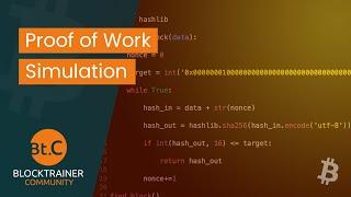 Proof of Work anhand Simulation anschaulich erklärt