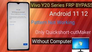 VIVO Y20 FRP BYPASS ANDROID 12  Vivo V2029Unlock Account Wiyhout PC Lettest 2024