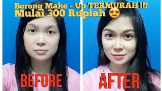 SHOPEE HAUL COBA MAKE UP TERMURAH  WAJAH POLOS VS MAKE UP  REVIEW TUTORIAL