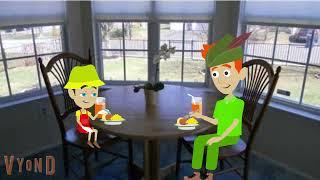 Pinocchio behaves with his Babysitter Peter Pan and gets ungrounded