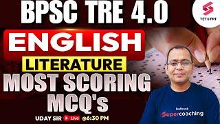 BPSC TRE 4.0 ENGLISH LITERATURE MOST IMPORTANT MCQs  BPSC TRE 4.0 English Classes  Uday sir