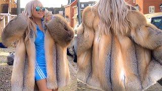 Mens  UNISEX GOLDEN ISLAND FOX FUR jacket L-XL-XXL